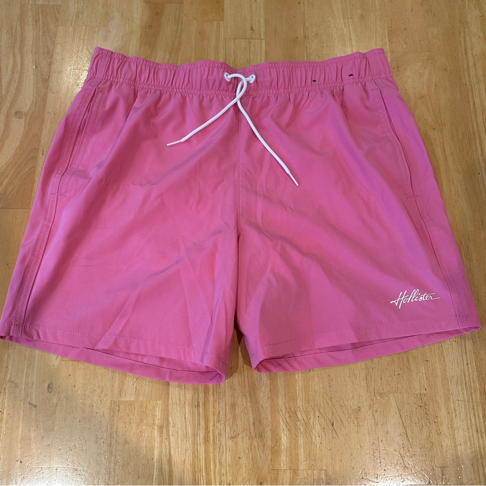 Hollister Bright Pink Swim Trunks